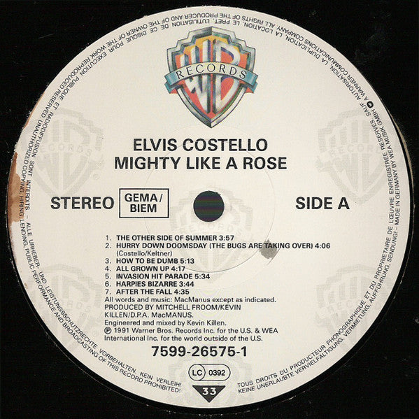 Elvis Costello – Mighty Like A Rose LP vinyl record, image 3 of 7