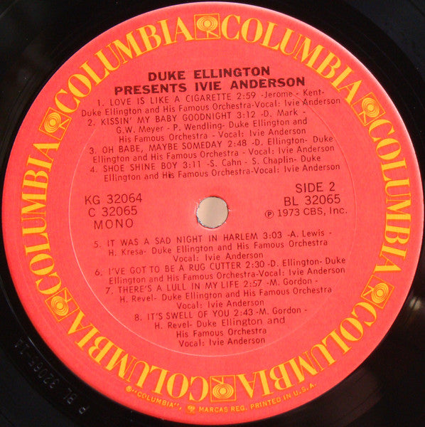 Duke Ellington, Ivie Anderson – Duke Ellington Presents Ivie Anderson (2xLP) LP vinyl record, image 5 of 10