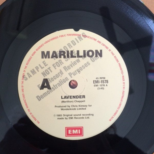 Marillion – Lavender 7" vinyl record, image 3 of 3