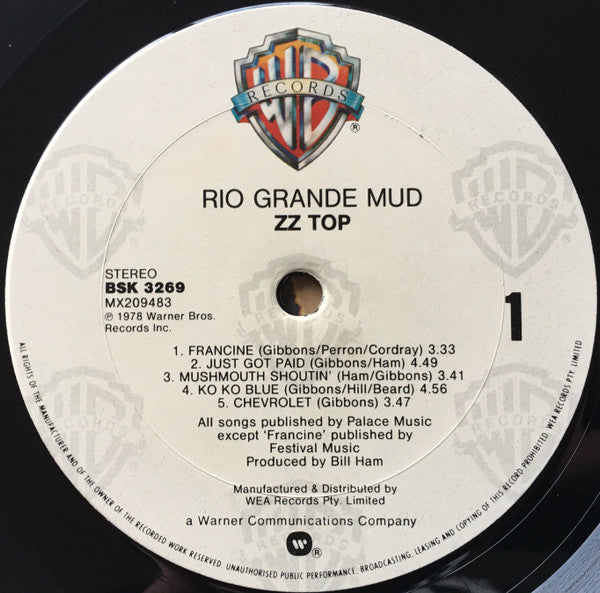 ZZ Top – Rio Grande Mud LP vinyl record, image 3 of 4