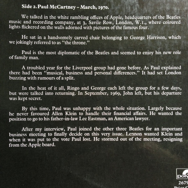The Beatles, David Wigg – The Beatles Tapes From The David Wigg Interviews (2xLP) LP vinyl record, image 10 of 10