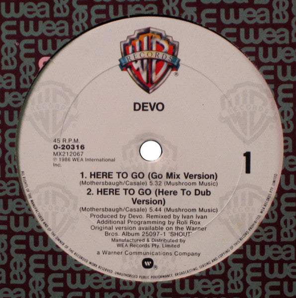 Devo – Here To Go 12" vinyl record, image 4 of 5