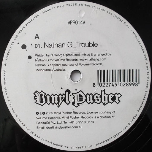 Nathan G – Trouble 12" vinyl record