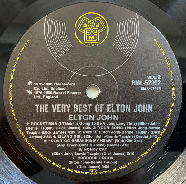 Elton John – The Very Best Of....Elton John LP vinyl record, image 4 of 5