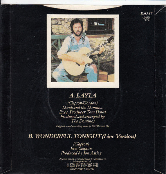 Derek & The Dominos, Eric Clapton – Layla / Wonderful Tonight (Live Version) 7" vinyl record, image 2 of 4