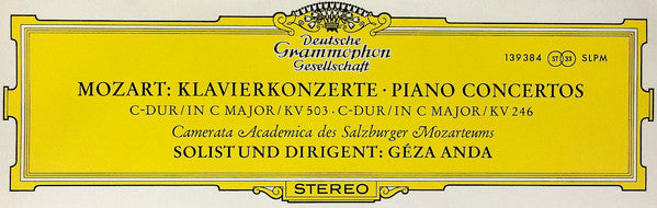 Wolfgang Amadeus Mozart, Camerata Academica Salzburg, Géza Anda – Klavierkonzerte = Piano Concertos -C-Dur / In C Major / KV 503 · C-Dur / In C Major / KV 246 LP vinyl record, image 5 of 5