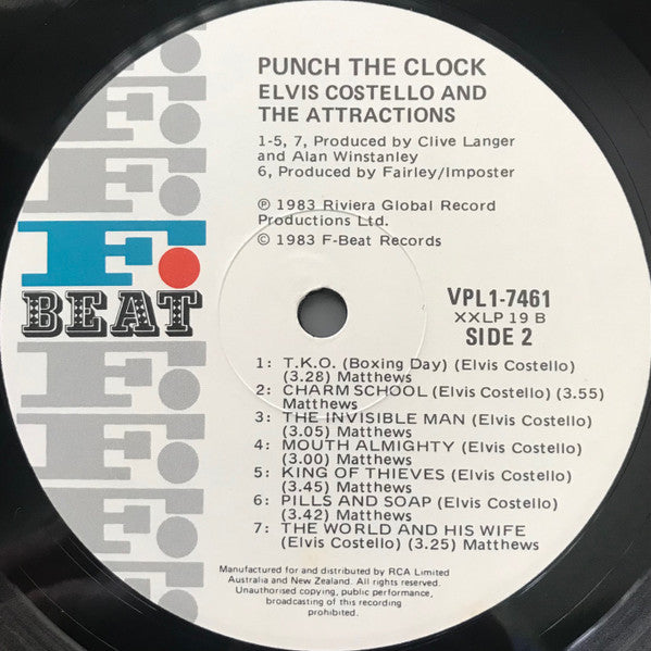 Elvis Costello & The Attractions – Punch The Clock LP vinyl record, image 4 of 6