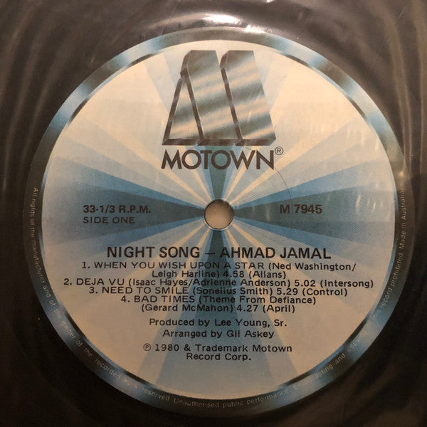 Ahmad Jamal – Night Song LP vinyl record, image 2 of 4