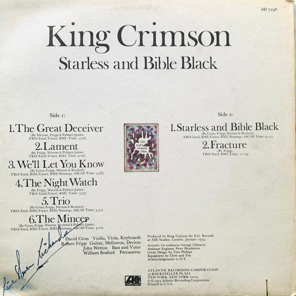 King Crimson – Starless And Bible Black LP vinyl record, image 4 of 7