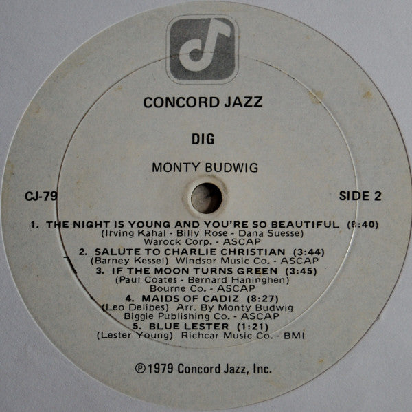 Monty Budwig – Dig LP vinyl record, image 4 of 4