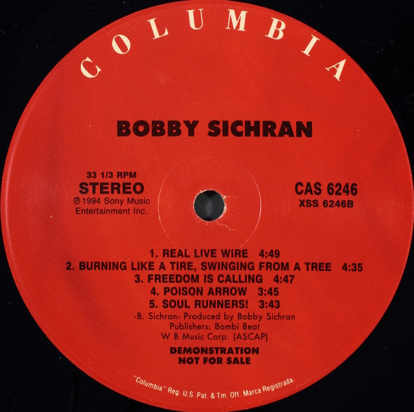 Bobby Sichran – From A Sympathetical Hurricane LP vinyl record, image 4 of 4