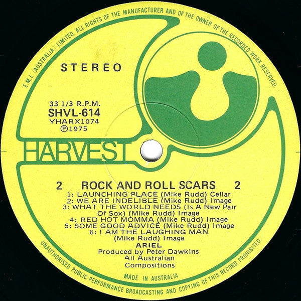 Ariel – Rock And Roll Scars LP vinyl record, image 4 of 6