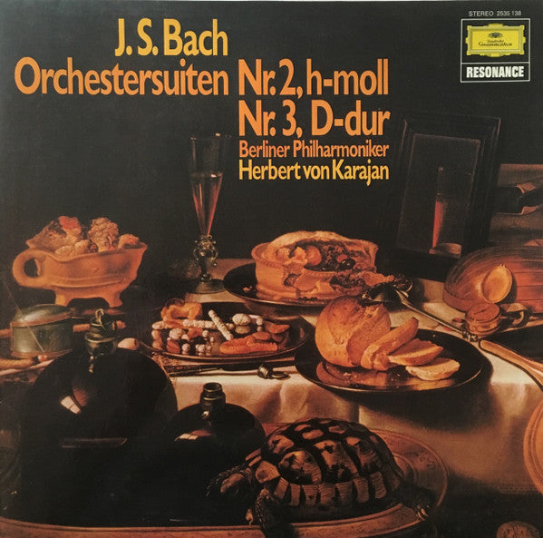 Johann Sebastian Bach, Berliner Philharmoniker, Herbert Von Karajan – Orchestersuiten Nr. 2, H-moll, Nr. 3, D-dur LP vinyl record, image 1 of 4