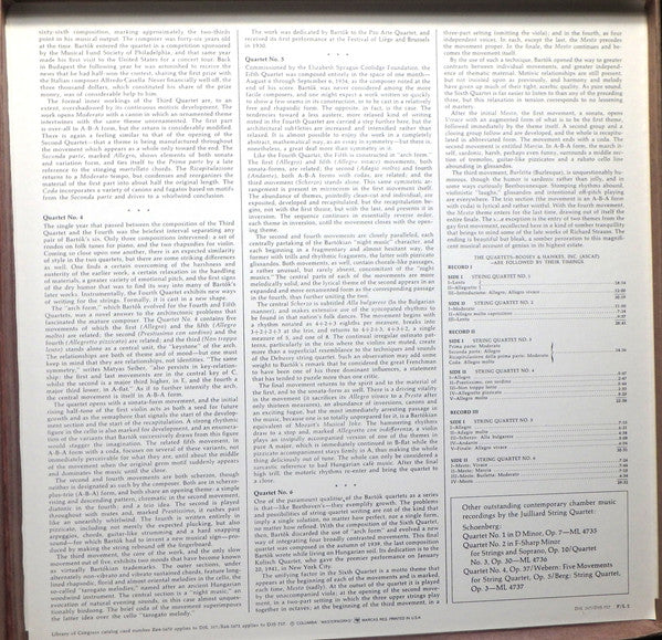 Béla Bartók, Juilliard String Quartet – The Six String Quartets (3xLP) LP vinyl record, image 3 of 9