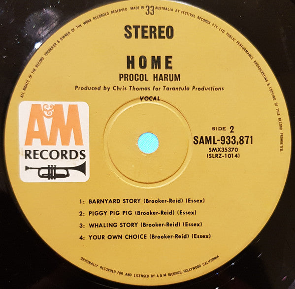 Procol Harum – Home LP vinyl record, image 6 of 6