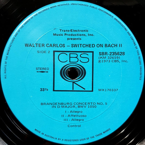 Walter Carlos – Switched-On Bach II LP vinyl record, image 4 of 4