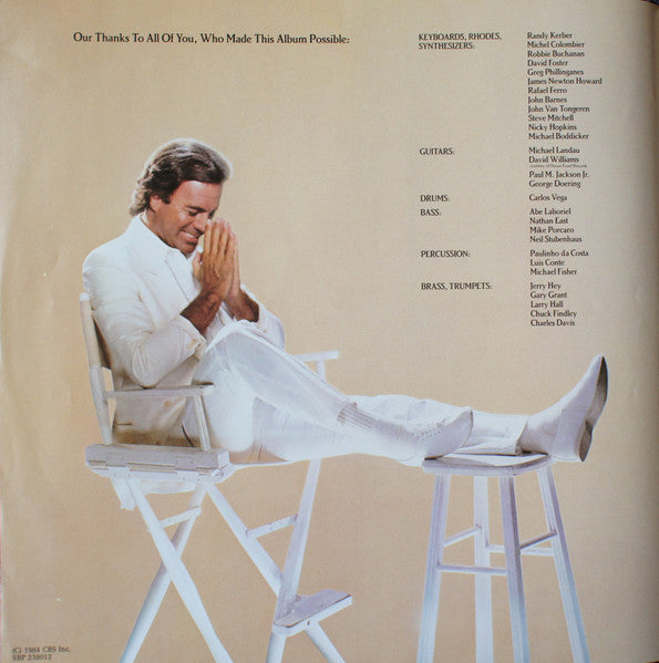 Julio Iglesias – 1100 Bel Air Place LP vinyl record, image 3 of 8