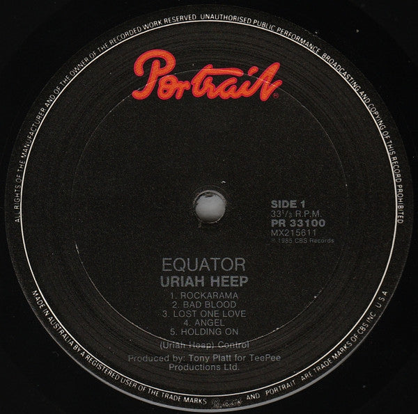 Uriah Heep – Equator LP vinyl record, image 3 of 7