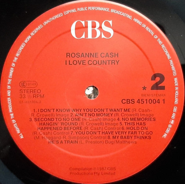 Rosanne Cash – I Love Country LP vinyl record, image 4 of 6