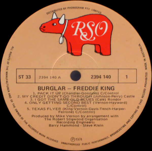 Freddie King – Burglar LP vinyl record, image 5 of 6