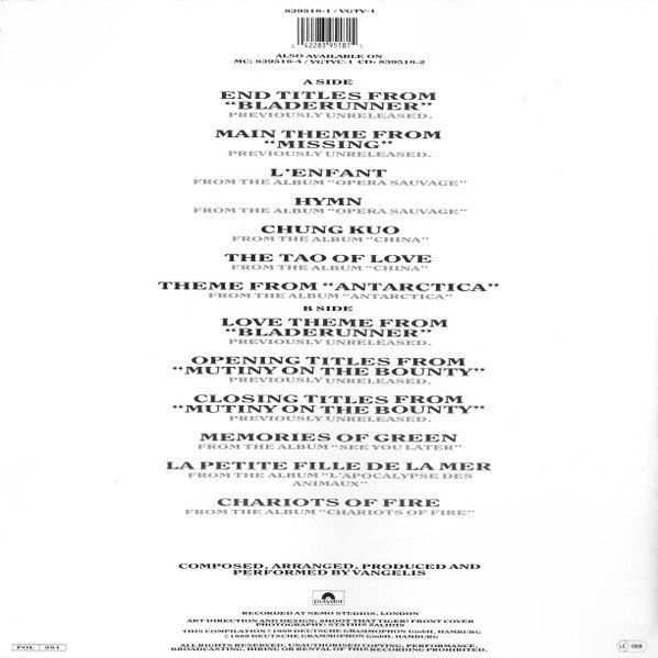 Vangelis – Themes LP vinyl record, image 4 of 6