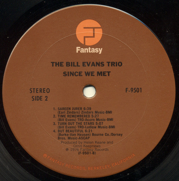 The Bill Evans Trio – Since We Met LP vinyl record, image 4 of 7