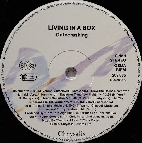 Living In A Box – Gatecrashing LP vinyl record, image 3 of 10