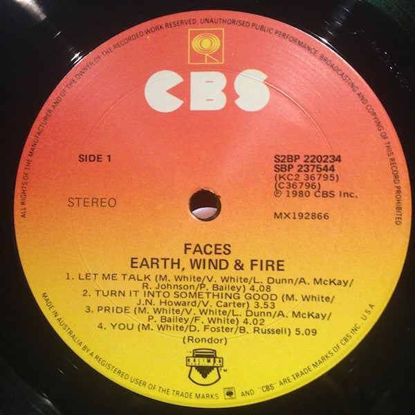 Earth, Wind & Fire – Faces (2xLP) LP vinyl record, image 3 of 6