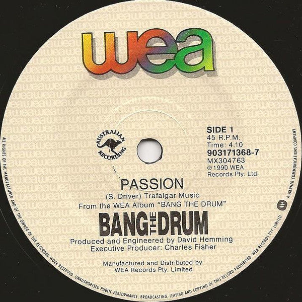 Bang The Drum – Passion 7" vinyl record, image 3 of 4