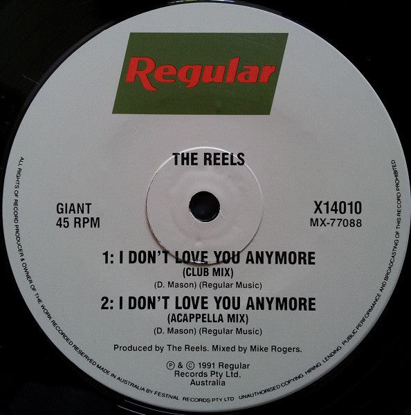 The Reels – I Don't Love You Anymore 12" vinyl record, image 4 of 4