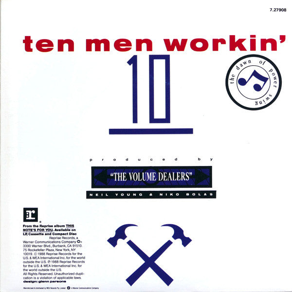 Neil Young, The Bluenotes – Ten Men Workin' 7" vinyl record, image 2 of 4