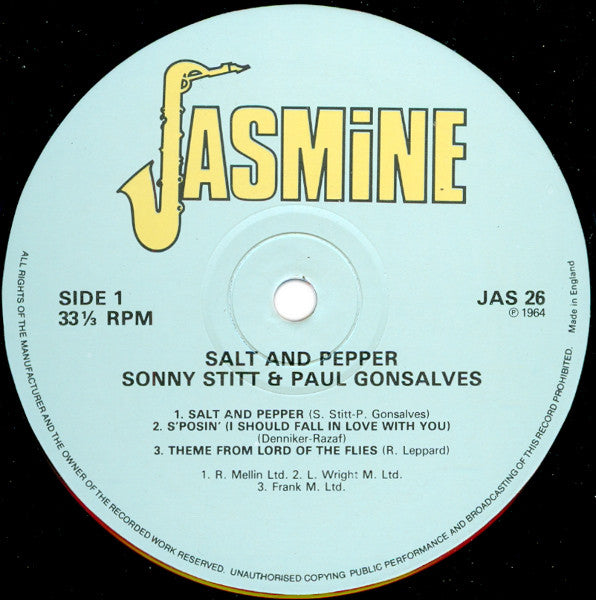 Sonny Stitt, Paul Gonsalves – Salt And Pepper LP vinyl record, image 2 of 4