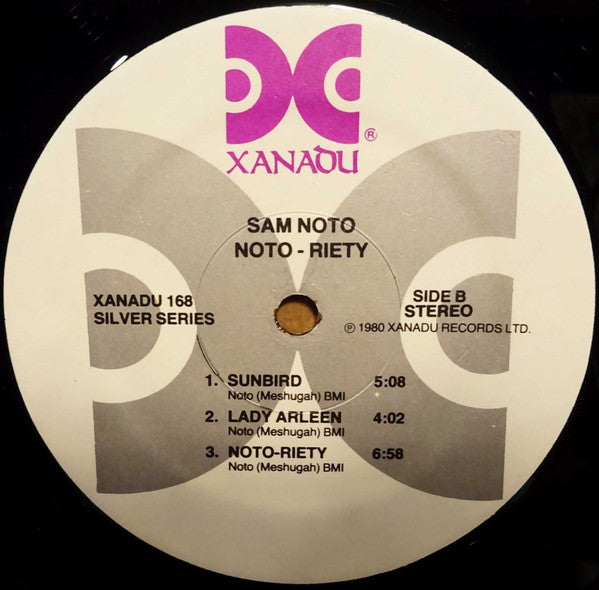 Sam Noto – Noto-Riety LP vinyl record, image 4 of 4