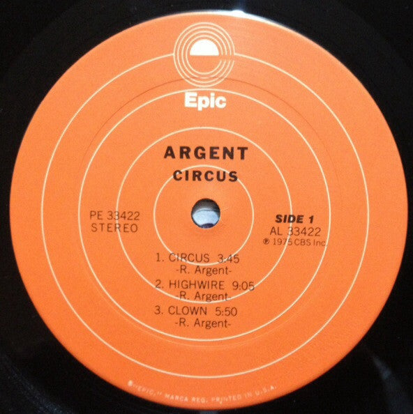 Argent – Circus LP vinyl record, image 3 of 5