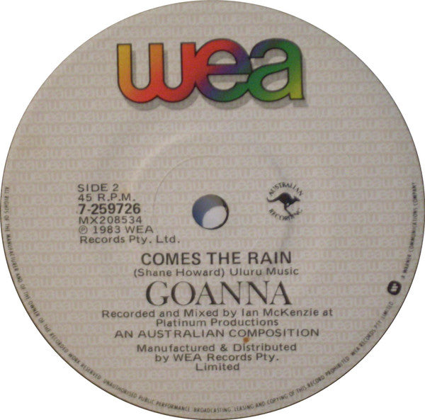 Goanna – That Day Is Comin' Sooner 7" vinyl record, image 4 of 4