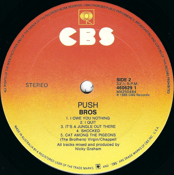 Bros – Push LP vinyl record, image 4 of 8