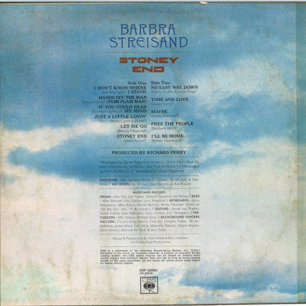 Barbra Streisand – Stoney End LP vinyl record, image 2 of 4