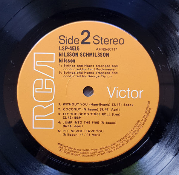 Harry Nilsson – Nilsson Schmilsson LP vinyl record, image 3 of 4