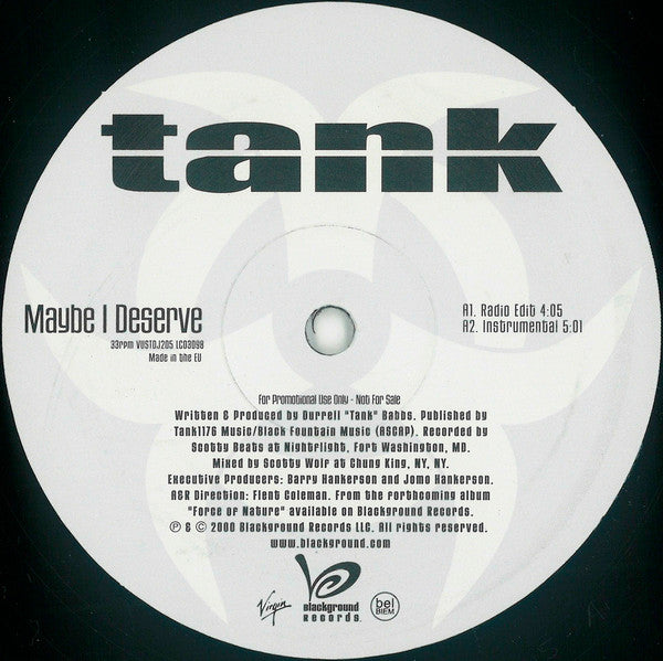 Tank – Maybe I Deserve 12" vinyl record, image 1 of 2