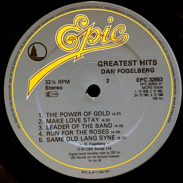Dan Fogelberg – Greatest Hits LP vinyl record, image 4 of 7