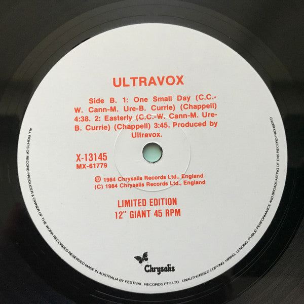 Ultravox – One Small Day 12" vinyl record, image 4 of 4