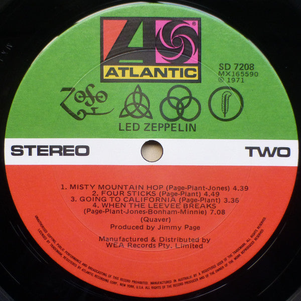 Led Zeppelin – Untitled LP vinyl record, image 7 of 7