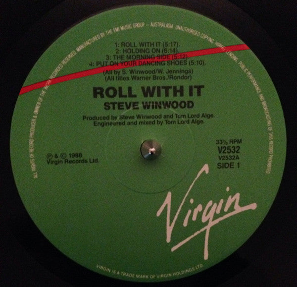Steve Winwood – Roll With It LP vinyl record, image 5 of 6