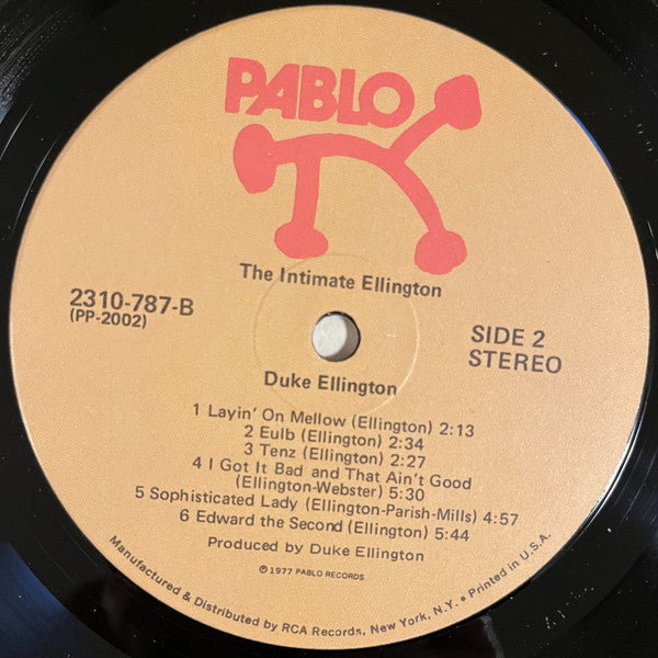 Duke Ellington – The Intimate Ellington LP vinyl record, image 4 of 4