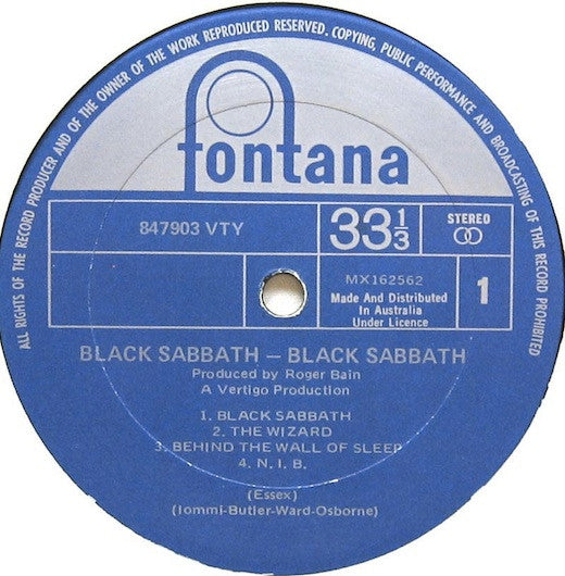 Black Sabbath – Black Sabbath LP vinyl record, image 3 of 5