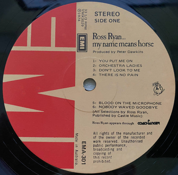 Ross Ryan – ...My Name Means Horse LP vinyl record, image 4 of 8