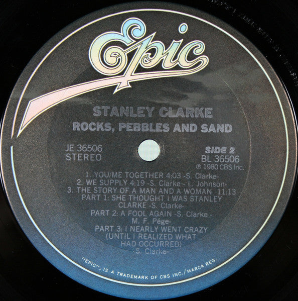 Stanley Clarke – Rocks, Pebbles And Sand LP vinyl record, image 3 of 6