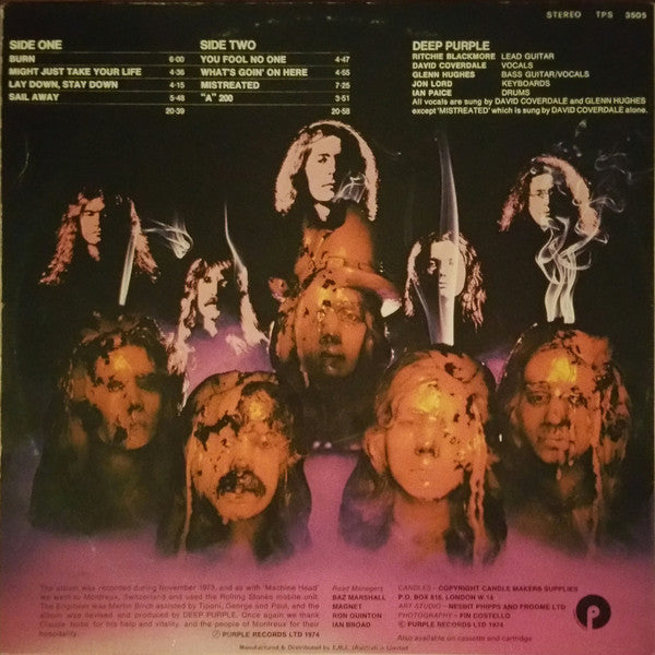 Deep Purple – Burn LP vinyl record, image 2 of 4