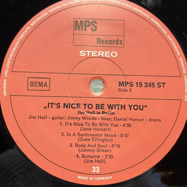 Jim Hall – It's Nice To Be With You LP vinyl record, image 6 of 6