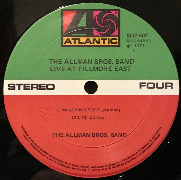 The Allman Brothers Band – The Allman Brothers Band At Fillmore East (2xLP) LP vinyl record, image 6 of 8